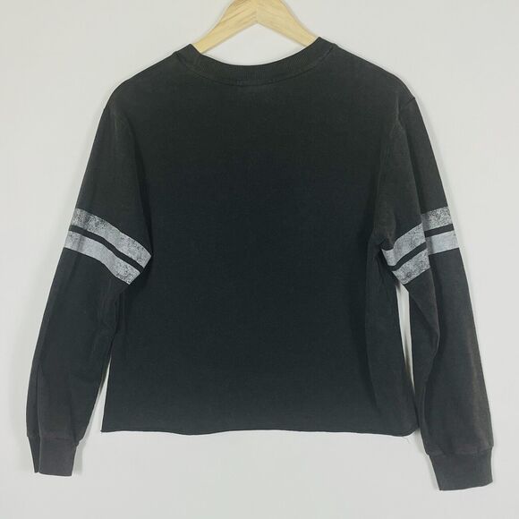 Walt Disney World Grey Mickey Logo Vintage Look Crop Sweatshirt Womens Medium - Picture 4 of 5